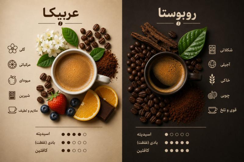 تفاوت طعم عربیکا و ربوستا